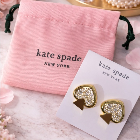 kate spade Jewelry - Kate Spade Gold and Silver Heart Earrings
